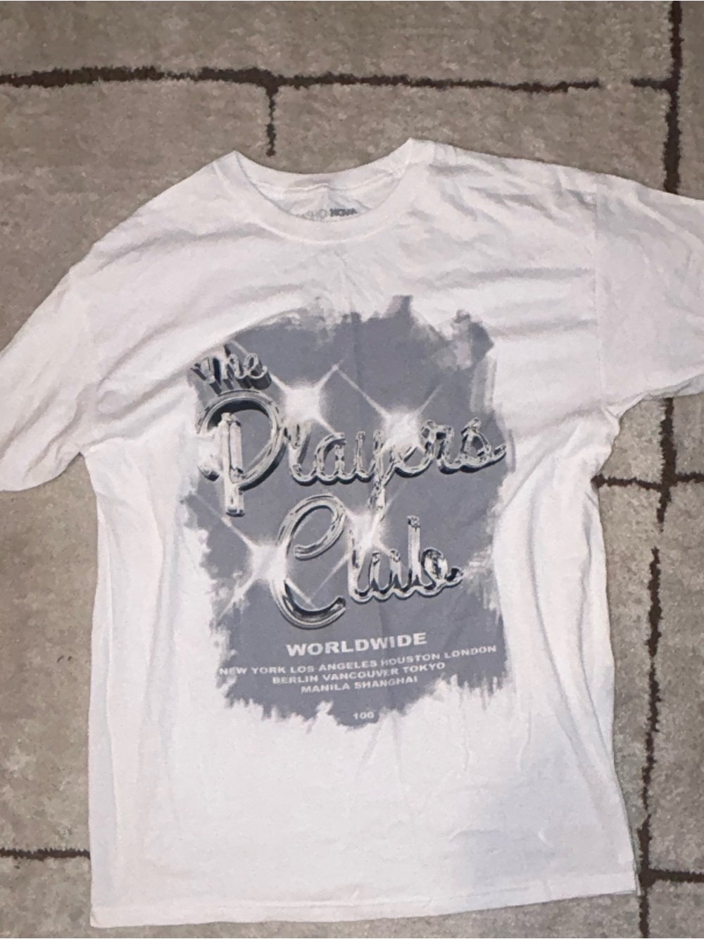 Fashion Nova White Graphic 'The Players Club' Tee
